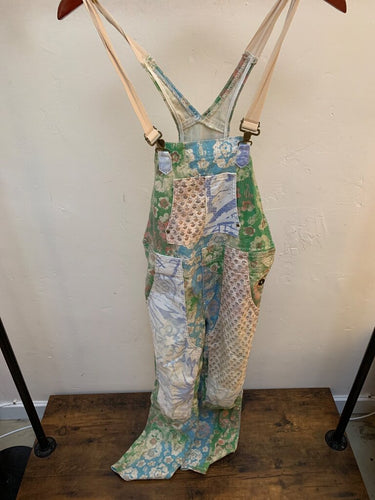 Pilcro Patchwork Floral Overalls sz S