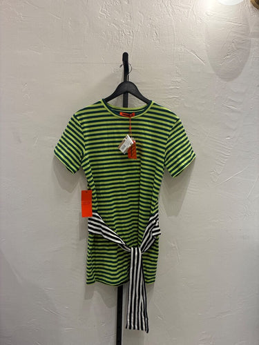 Simon Miller Lime Stripe Combo Lottie T-Shirt Dress sz XS
