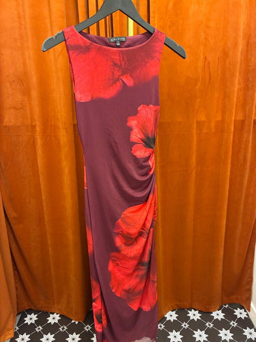 Blue Blush Floral Sleeveless Maxi Dress sz S