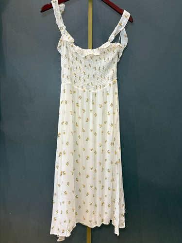 Reformation Floral Smocked Midi Dress sz M