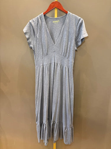 ba&sh Short Sleeve V-Neck Midi Dress sz 1
