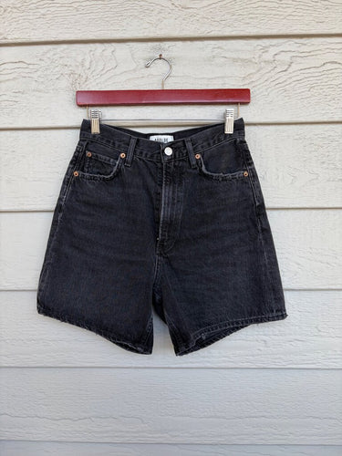 AGOLDE High-Rise Black Denim Shorts sz 24