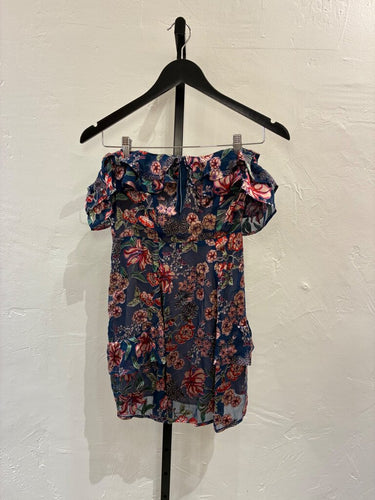 For Love & Lemons Off-The-Shoulder Floral Mini Dress sz XS
