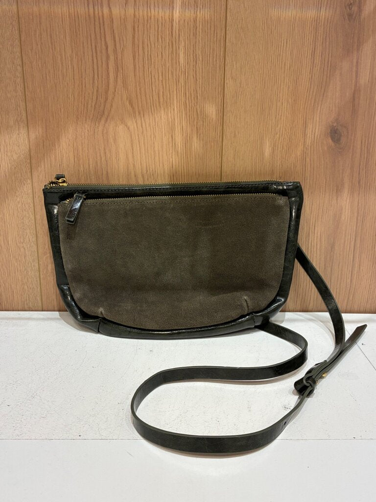 Anthropologie Suede and Leather Crossbody Bag