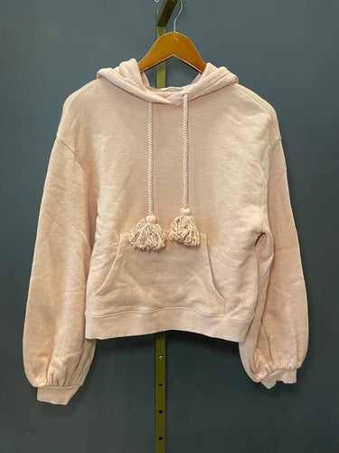 Ulla Johnson Lili Tassel Hoodie in Blush Pink sz S