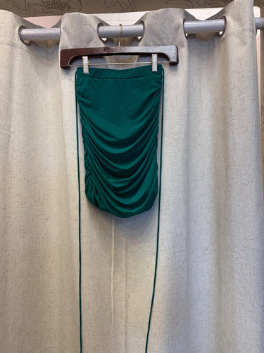 Princess Polly Ruched Bodycon Mini Skirt in Green sz 0