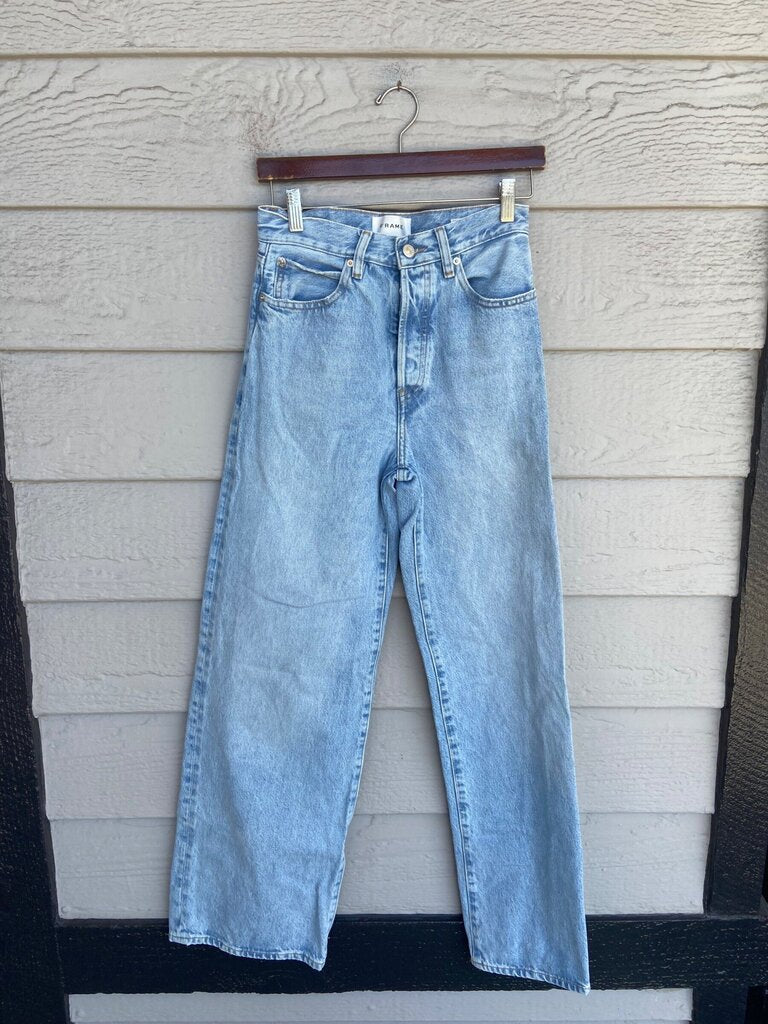 Frame Light Wash Straight Leg Jeans sz 24