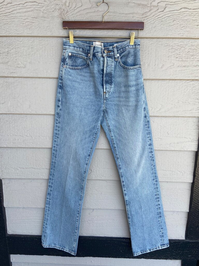 Frame High-Rise Straight Leg Jeans sz 24