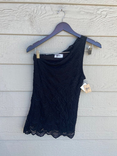Nightcap by Carisa Rene Black Lace Short Sleeveless Dress sz 3