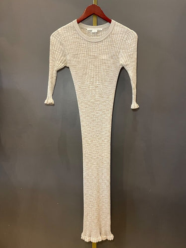 Veronica Beard Ribbed Knit Long Sleeve Maxi Dress sz XS