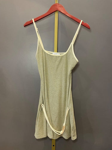 Tiger Mist Striped Ribbed Mini Dress sz M