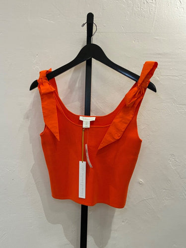 House of Harlow 1960 Orange Tie-Strap Knit Tank Top sz S