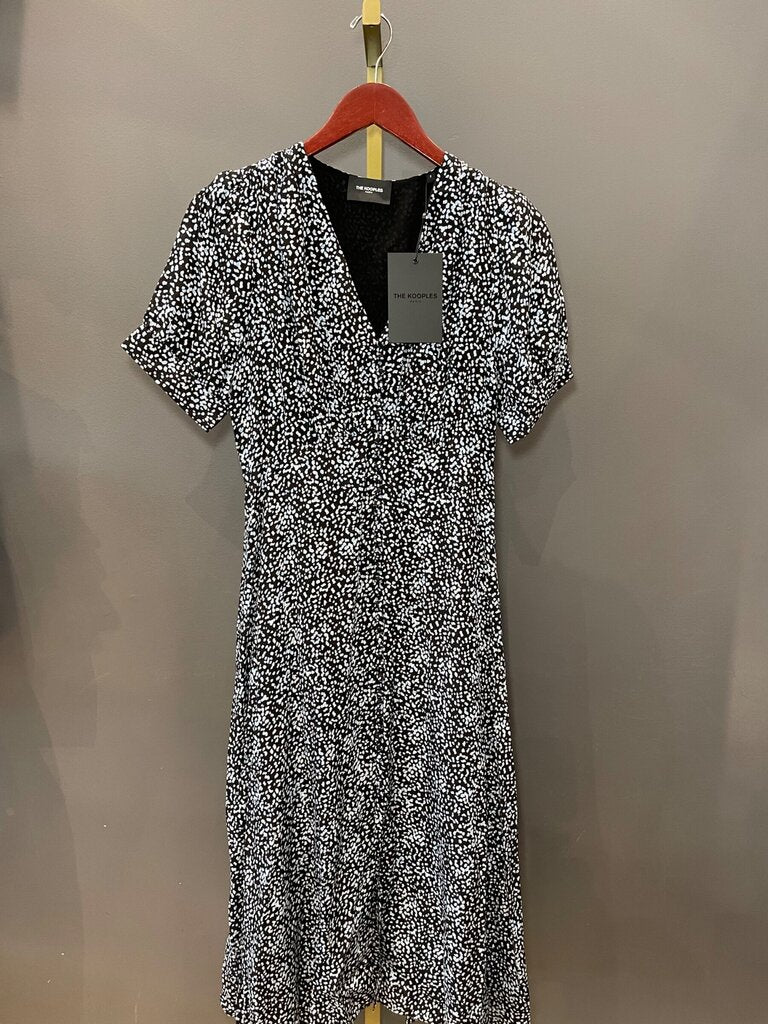 The Kooples Short Sleeve Printed Midi Dress sz 2