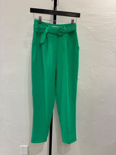 Showpo Green Belted Tapered Pants sz 4