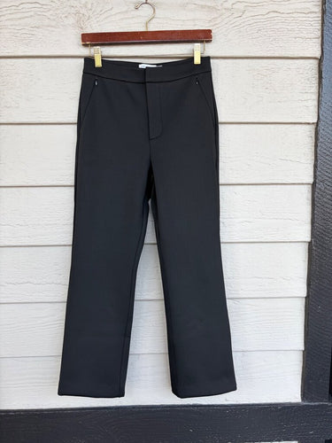 Good American Black Cropped Trouser Pants sz 2 / 26