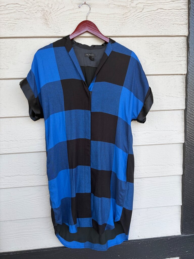 Rag & Bone Buffalo Plaid Shift Dress sz 8
