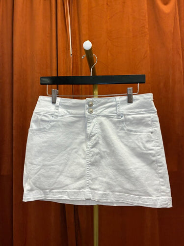 Princess Polly White Denim Miniskirt sz 8