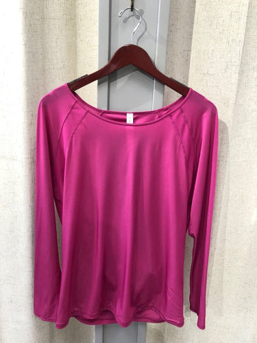Lululemon Magenta Draped Wrap-Back Long Sleeve Top sz 8