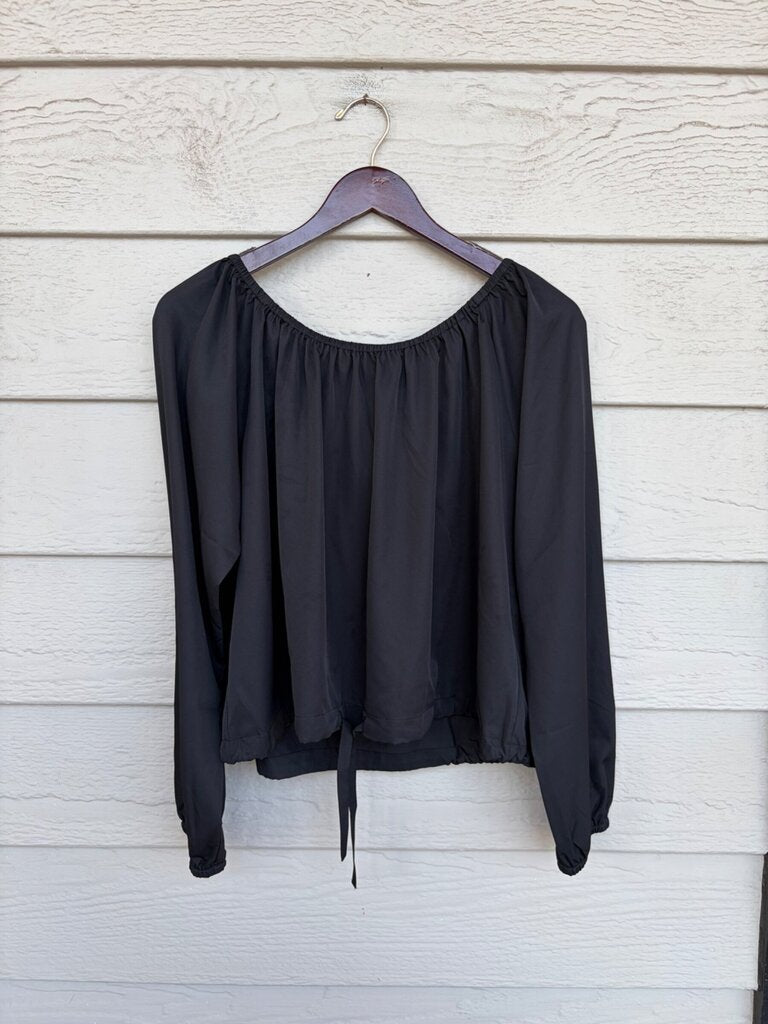 James Perse Off-The-Shoulder Long Sleeve Top sz 2