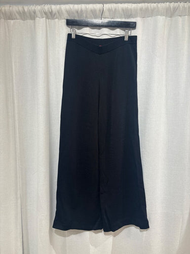 Staud Black Knit Crochet Daisy Wide Leg Pants sz M