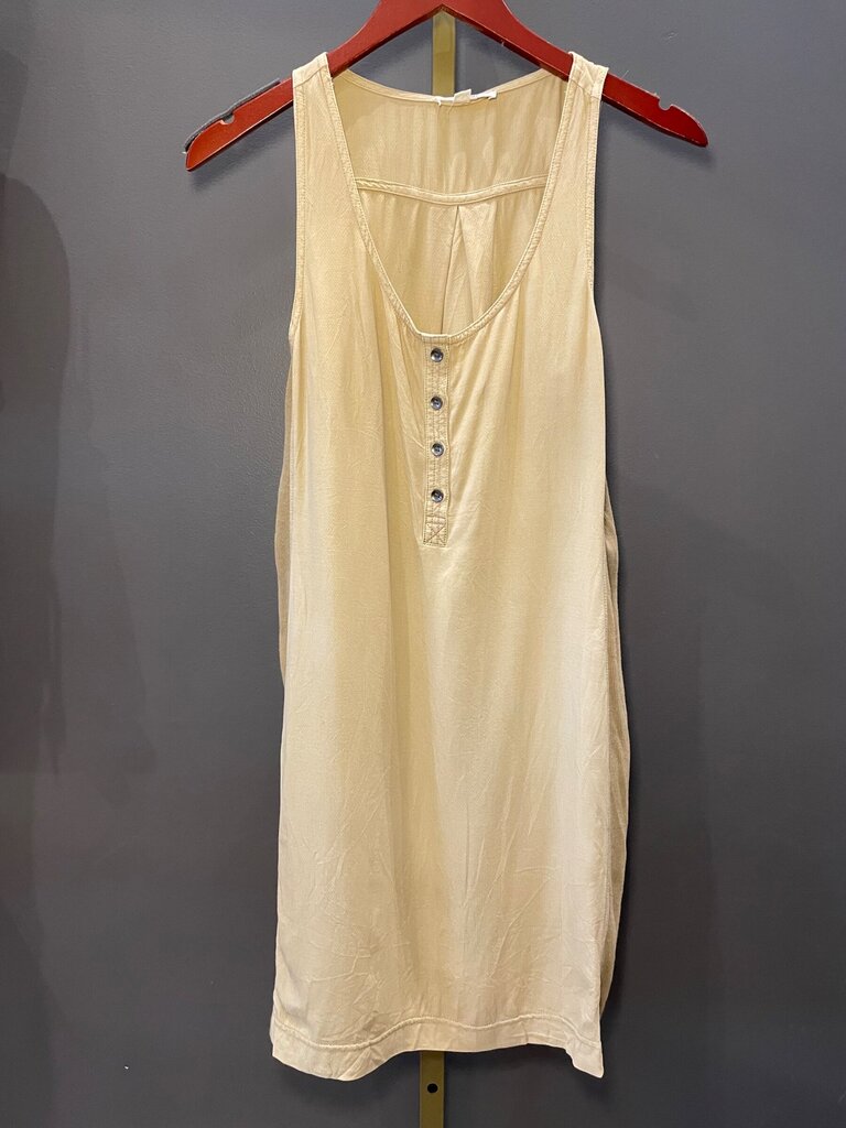 Splendid Beige Sleeveless Henley Dress sz S