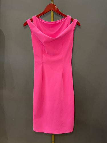 Chiara Boni La Petite Robe Cowl Neck Sheath Dress sz 40