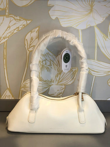 Melie Bianco Dakota Vegan Leather Shoulder Bag in White