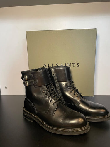 AllSaints Donita Leather Combat Boots sz 38