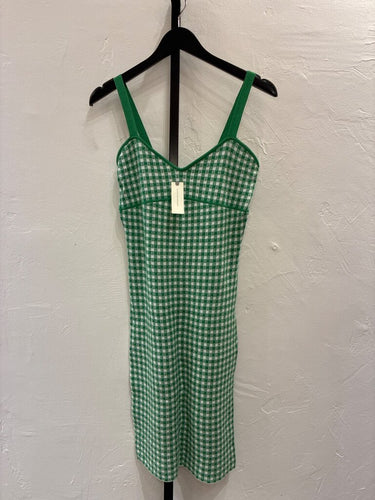 Maeve Gingham Knit Mini Dress sz XS NWT