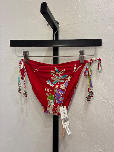 Nanette Lepore Swim Floral Print Side-Tie Bikini Bottoms sz S