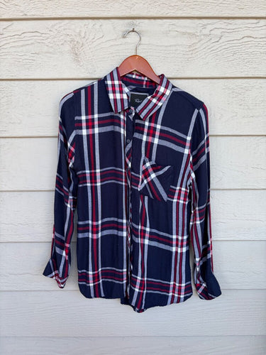 Rails Hunter Plaid Long Sleeve Button-Down Shirt sz M