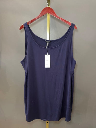 Eileen Fisher Woman Navy Scoop Neck Tank Top sz 2X