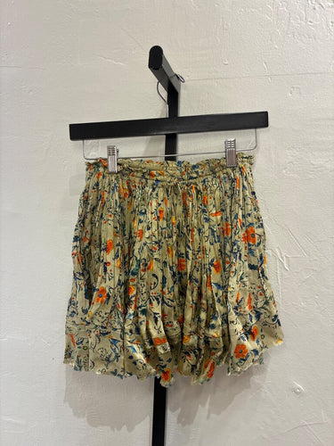 Free People FP One Floral Gathered Mini Skirt sz XS