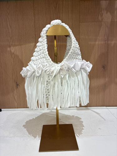 Daisy C. Handmade Fringe Crochet Shoulder Bag