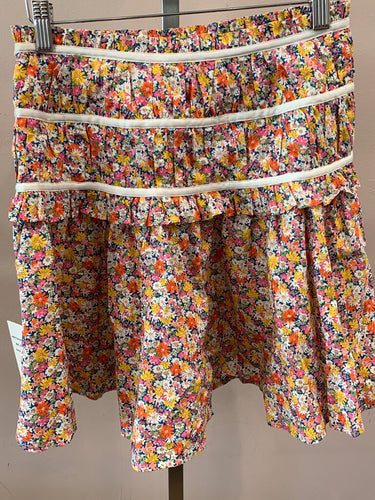 For Love & Lemons Floral Tiered Mini Skirt sz M