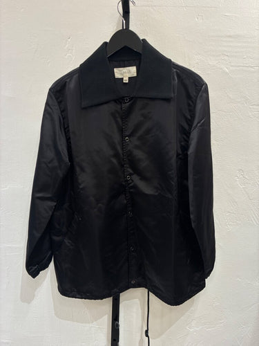 The Great. Black Nylon Coach Jacket sz 2