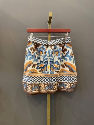 Farm Rio for Nuuly Knit Patterned Mini Skirt sz L