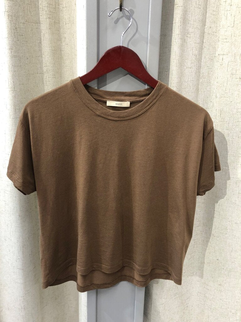 Sessùn Brown Short Sleeve Too T-Shirt sz XS