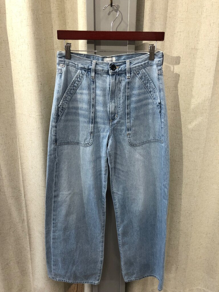 Citizens of Humanity Light Wash Utility Patch Pocket Jeans sz 25