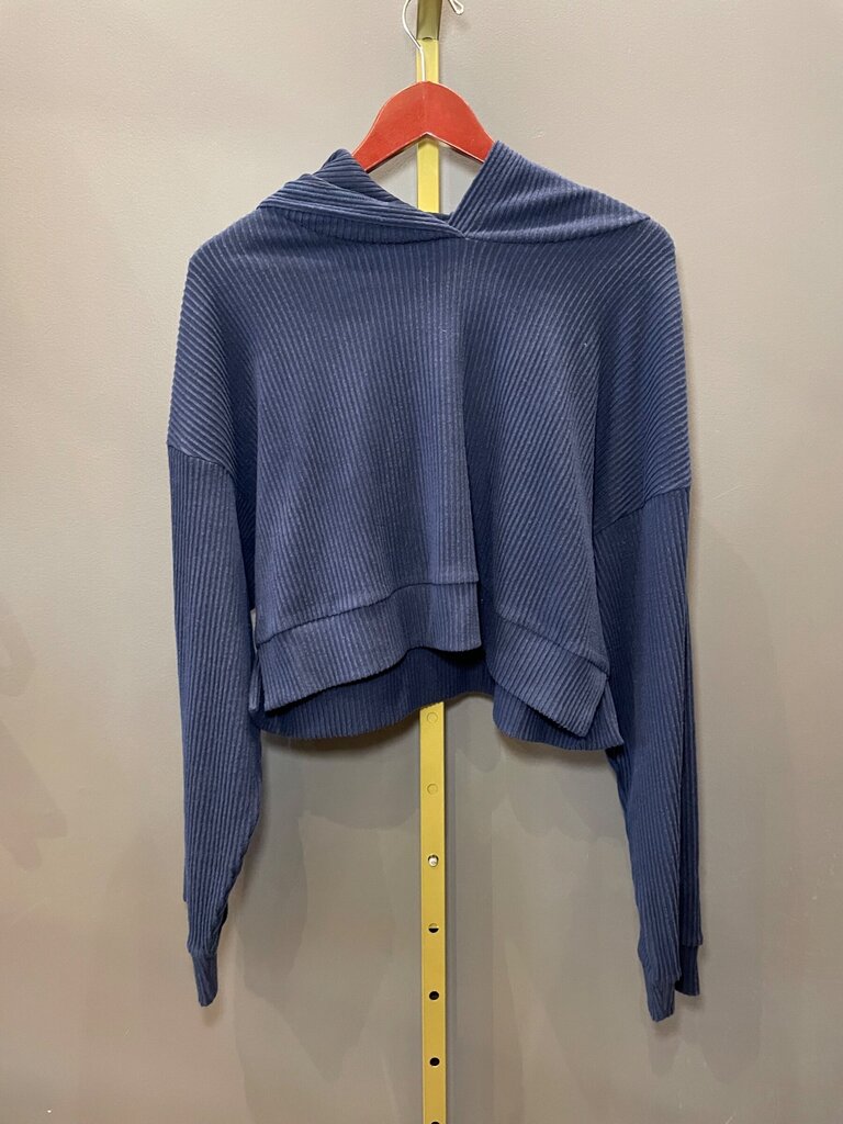 Alo Yoga Muse Ribbed Cropped Hoodie sz M
