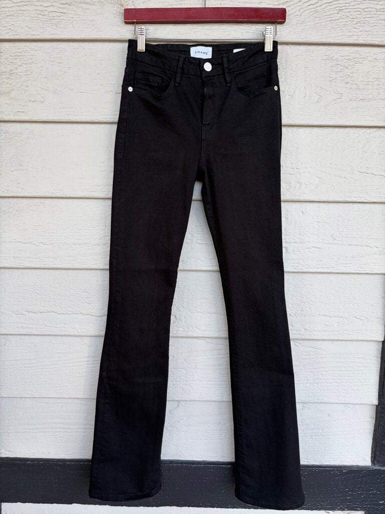 FRAME Le Mini Boot Black Jeans sz 25