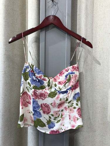 Reformation Floral Sweetheart Spaghetti Strap Top