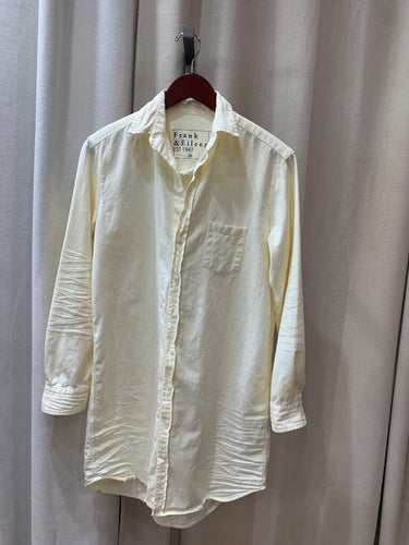 Frank & Eileen Off-White Long Sleeve Mary Shirt Dress sz XS