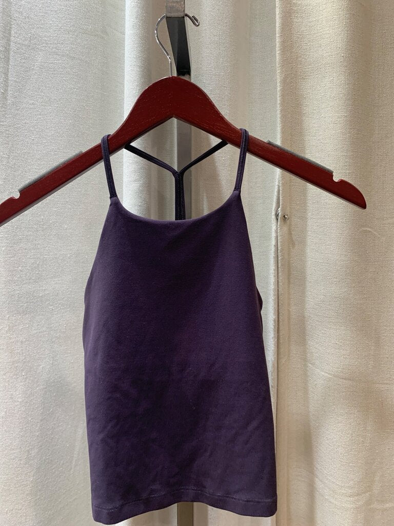 Lululemon Dark Purple Power Y Tank Top sz 2