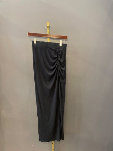 Stillwater Black Ribbed Ruched Maxi Skirt sz S?