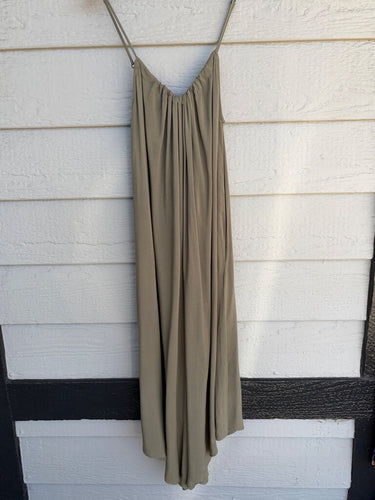 Tysa Olive Green Spaghetti Jumpsuit sz O/O