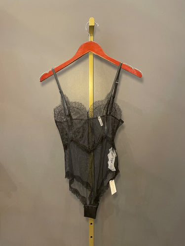 Intimissimi Black Lace Mesh Bodysuit sz S