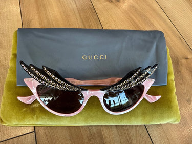 Gucci Hollywood Forever Winged Cat Eye Sunglasses