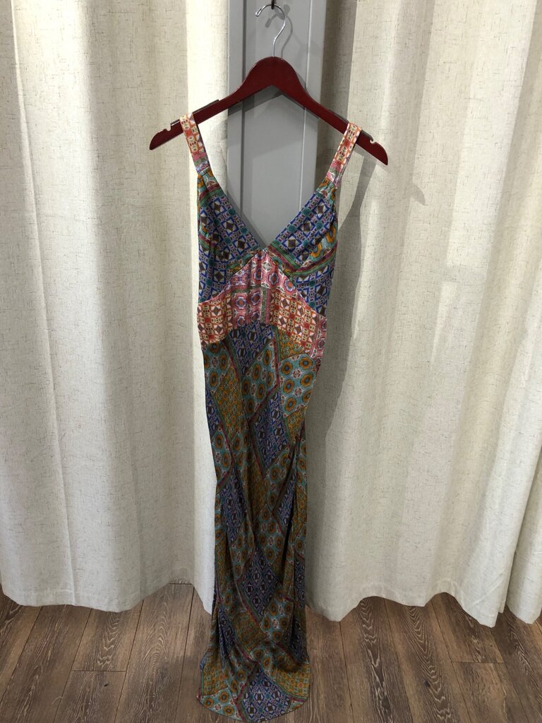 Carolina K Multicolor Printed Maxi Dress sz L