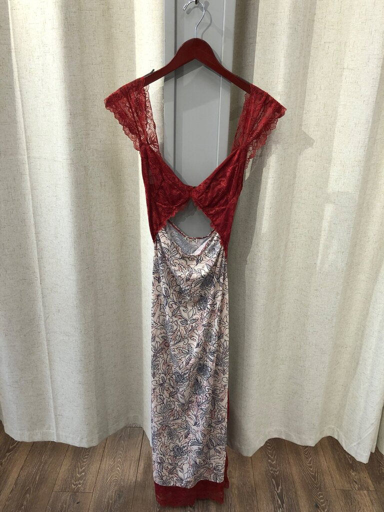 Free People Intimately Lace Cutout Floral Maxi Dress sz S